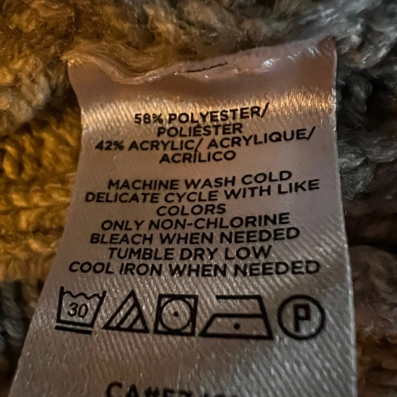 Loft Women's Size S Light Gray Sweater Long Sleeves  Cotton Blend With Some Wool - Picture 10 of 11